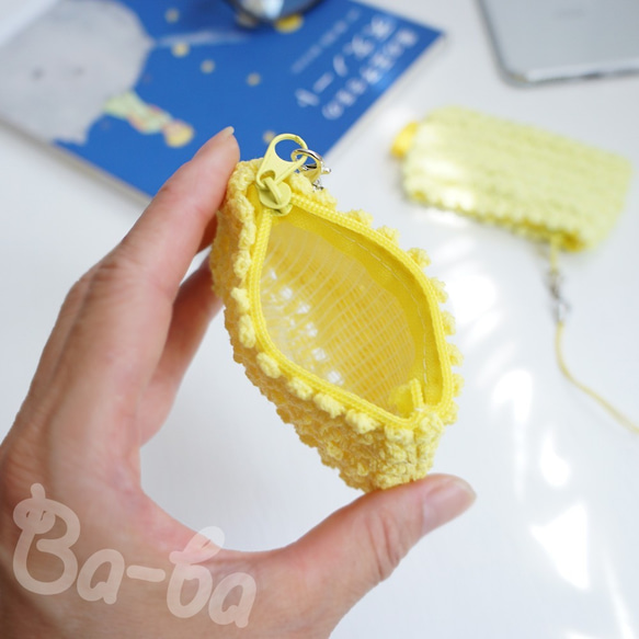Ba-ba handmade picotte knitting zipper mini-pouch  No.MFP2 第6張的照片