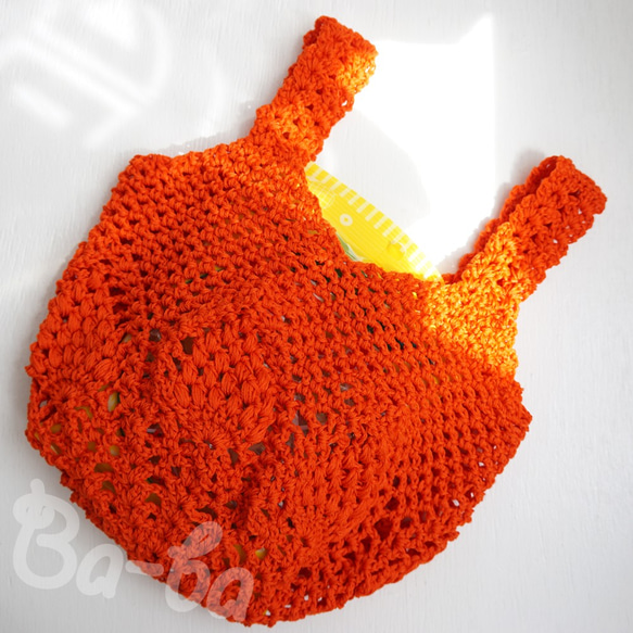 Ba-ba handmade Openwork knitting multi bag No.MB22 第5張的照片