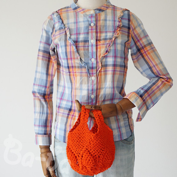 Ba-ba handmade Openwork knitting multi bag No.MB22 第10張的照片