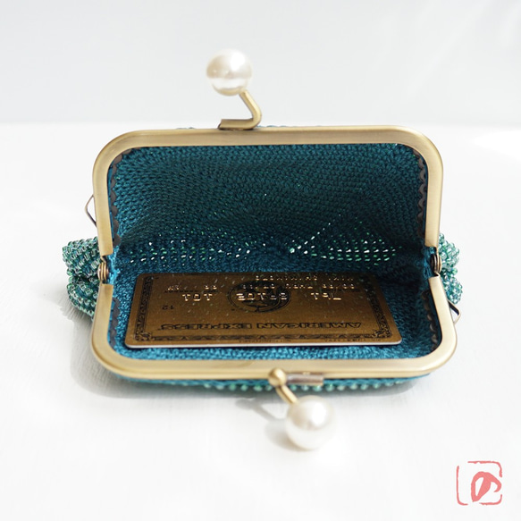 Ba-ba handmade Beads crochet square pouch No.1559 第6張的照片