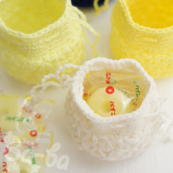 Crochet Drawstring mini-mini-mini bag  No.KPPPR7 第7張的照片