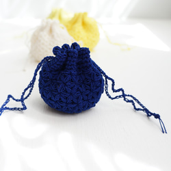 Crochet Drawstring mini-mini-mini bag  No.KPPPR9 第1張的照片