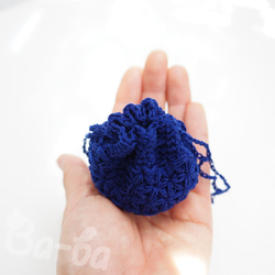 Crochet Drawstring mini-mini-mini bag  No.KPPPR9 第10張的照片