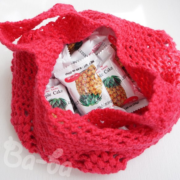 Ba-ba handmade Openwork knitting multi bag No.MB23 第7張的照片