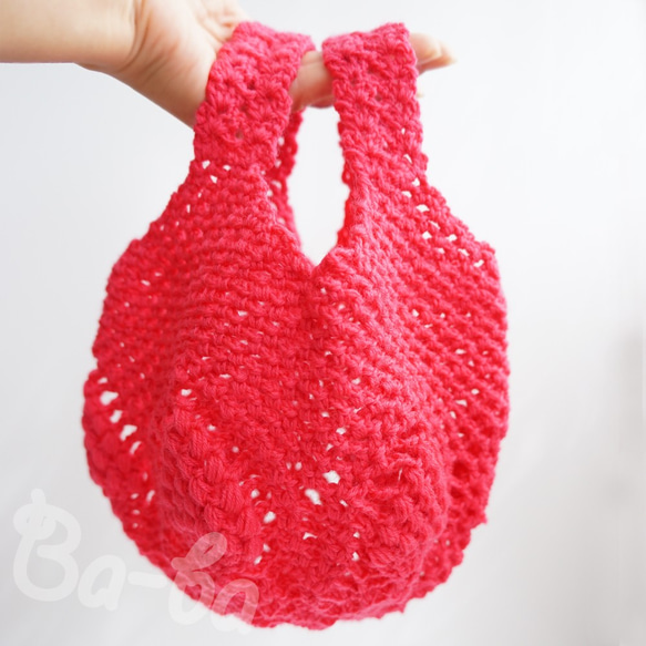 Ba-ba handmade Openwork knitting multi bag No.MB23 第8張的照片