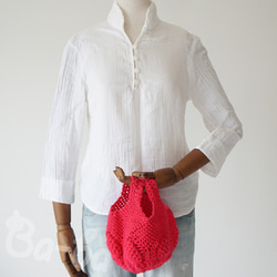 Ba-ba handmade Openwork knitting multi bag No.MB23 第10張的照片