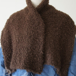 保暖機織圍巾〜（Boa Brown M5） 第7張的照片