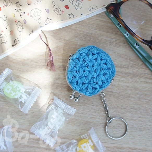 Ba-ba handmade Jasmine Stitch crochet mini-coinpurse No.C118 第1張的照片