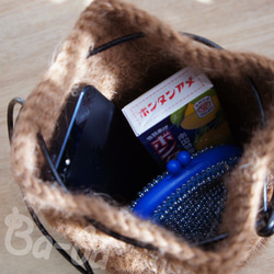 Ba-ba handmade  Crochet Drawstring bag with string  No.KP5 第6張的照片