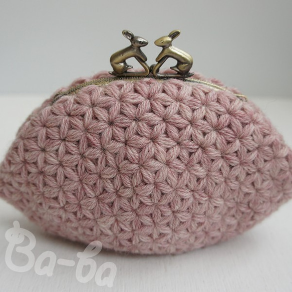 Ba-ba handmade Jasmine Stitch crochet pouch No.C1311 第2張的照片