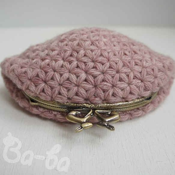 Ba-ba handmade Jasmine Stitch crochet pouch No.C1311 第3張的照片