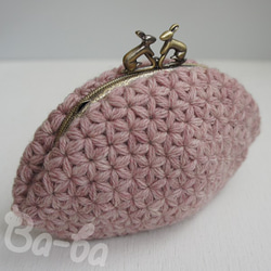 Ba-ba handmade Jasmine Stitch crochet pouch No.C1311 第4張的照片