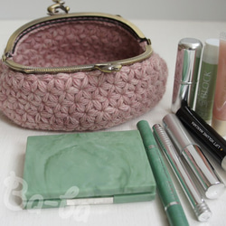 Ba-ba handmade Jasmine Stitch crochet pouch No.C1311 第5張的照片