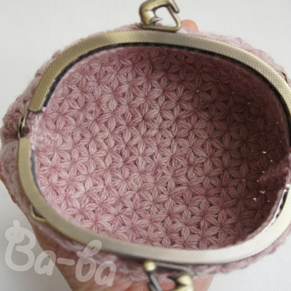 Ba-ba handmade Jasmine Stitch crochet pouch No.C1311 第7張的照片