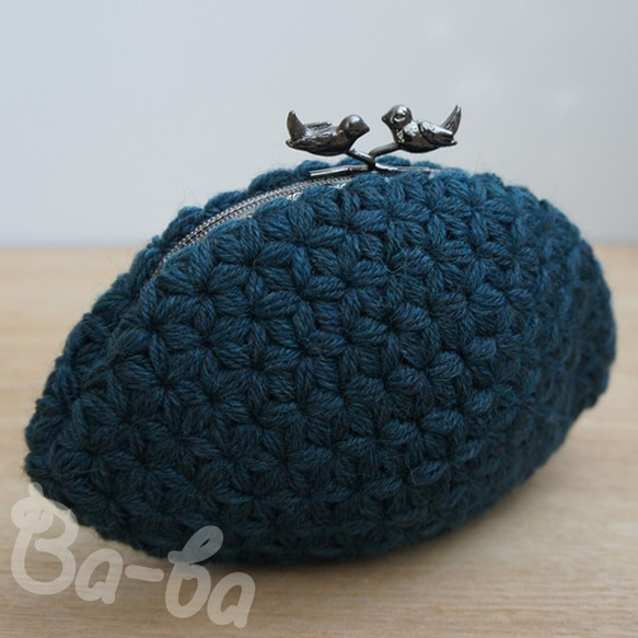 Ba-ba handmade Jasmine Stitch crochet pouch No.C1306 第3張的照片