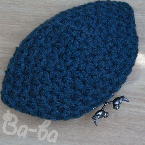 Ba-ba handmade Jasmine Stitch crochet pouch No.C1306 第4張的照片