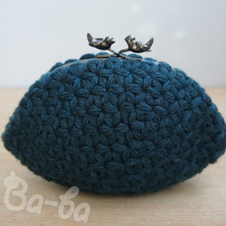 Ba-ba handmade Jasmine Stitch crochet pouch No.C1306 第5張的照片