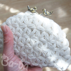 Ba-ba handmade Jasmine Stitch crochet pouch No.C1321 第3張的照片