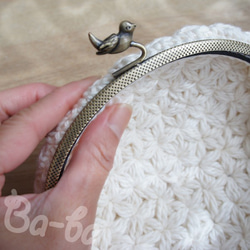 Ba-ba handmade Jasmine Stitch crochet pouch No.C1321 第6張的照片