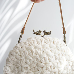 Ba-ba handmade Jasmine Stitch crochet pouch No.C1321 第7張的照片