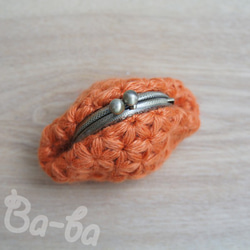 Baba製作的♪迷你Gamaguchi蓬鬆即興針織（橙色・ C1154） 第2張的照片