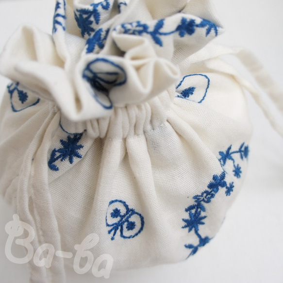 Ba-ba handmade mini drawstring bag  No.K9 第1張的照片