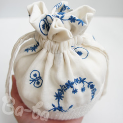 Ba-ba handmade mini drawstring bag  No.K9 第6張的照片