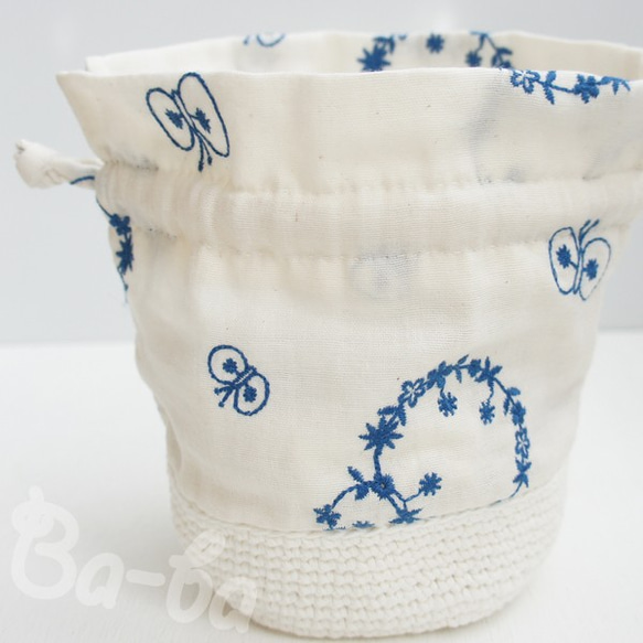 Ba-ba handmade mini drawstring bag  No.K9 第7張的照片