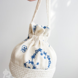 Ba-ba handmade mini drawstring bag  No.K9 第8張的照片