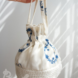 Ba-ba handmade mini drawstring bag  No.K9 第10張的照片