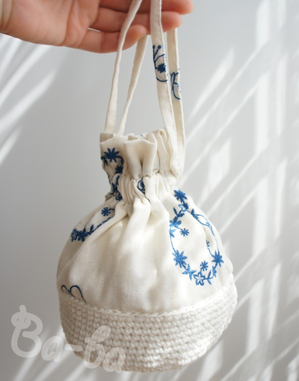 Ba-ba handmade mini drawstring bag  No.K9 第10張的照片