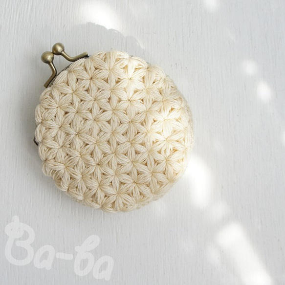 Ba-ba handmade Jasmine Stitch crochet coinpurse No.C1330 第1張的照片