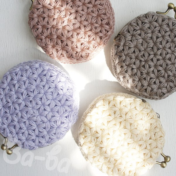 Ba-ba handmade Jasmine Stitch crochet coinpurse No.C1330 第6張的照片