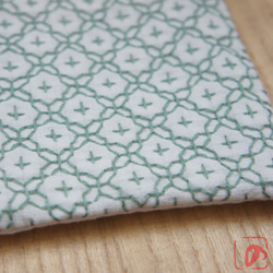 Handmade coaster "SASHIKO" green 第3張的照片