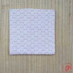 Handmade coaster "SASHIKO" pink 第2張的照片