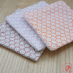 Handmade coaster "SASHIKO" pink 第4張的照片