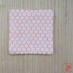 Handmade coaster "SASHIKO" orange 第2張的照片