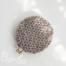 Ba-ba handmade Jasmine Stitch crochet round pouch No.C1328 第1張的照片