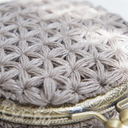 Ba-ba handmade Jasmine Stitch crochet round pouch No.C1328 第3張的照片