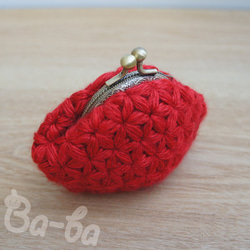 Ba-ba handmade Jasmine Stitch crochet mini-coinpurse No.C131 第3張的照片