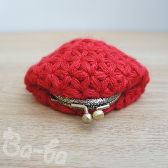 Ba-ba handmade Jasmine Stitch crochet mini-coinpurse No.C131 第4張的照片