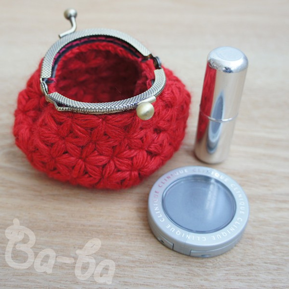 Ba-ba handmade Jasmine Stitch crochet mini-coinpurse No.C131 第6張的照片