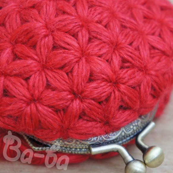 Ba-ba handmade Jasmine Stitch crochet mini-coinpurse No.C131 第7張的照片