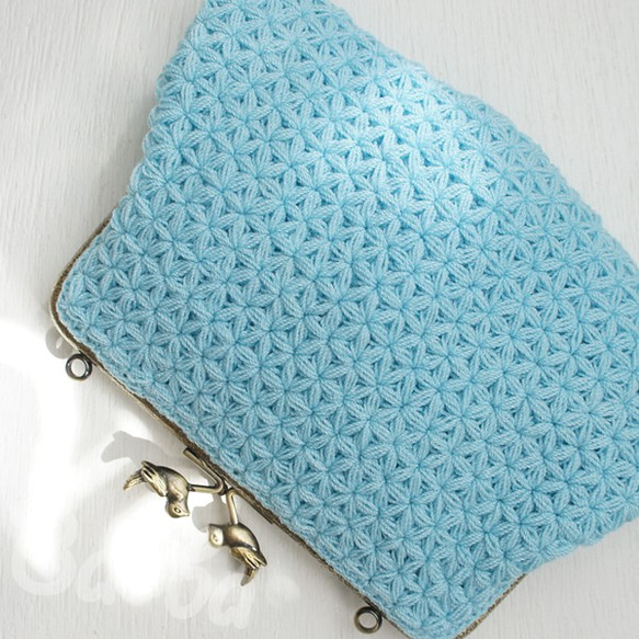 Ba-ba handmade Jasmine Stitch crochet Petit bag No.C1318 第1張的照片