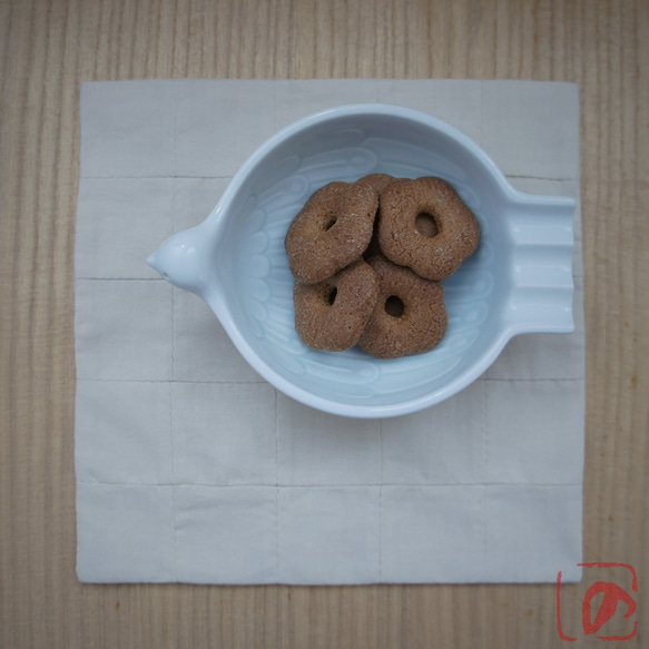 Handmade tea mat "SQUARE 四角" beige（KR-B） 第2張的照片