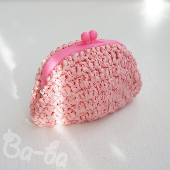 Ba-ba handmade Ribbon yarn crochet coinpurse  No.C1287 第2張的照片