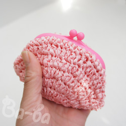 Ba-ba handmade Ribbon yarn crochet coinpurse  No.C1287 第6張的照片