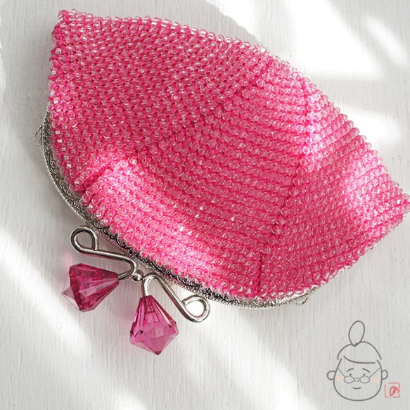 Ba-ba handmade  Acrylic beads crochet pouch No.1168 第1張的照片