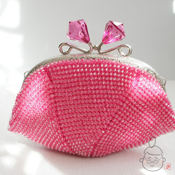 Ba-ba handmade  Acrylic beads crochet pouch No.1168 第3張的照片