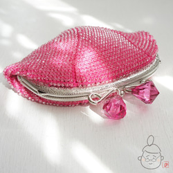 Ba-ba handmade  Acrylic beads crochet pouch No.1168 第6張的照片